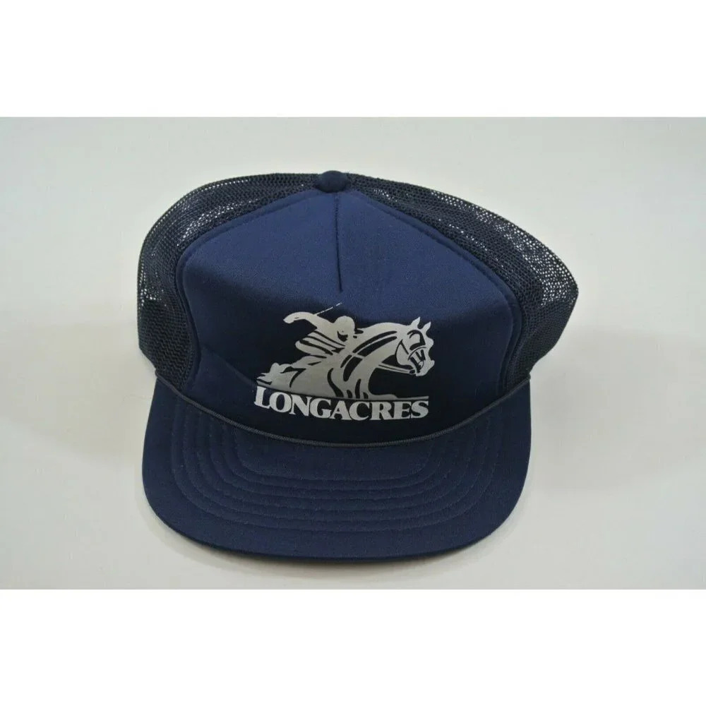 Longacres Snapback Hat Blue One Size  That Hat Horse Racing Made In Korea